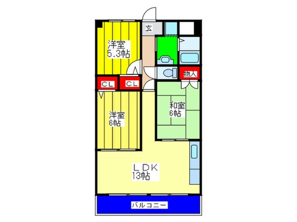 ウイステリア今里の物件間取画像